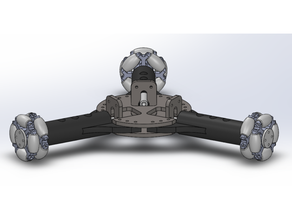 omnidirezionale robot piattaforma omni wheel la robotica 3d print model - Mito3D