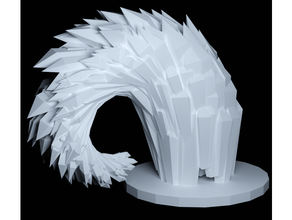 crystal wave procedural generated unity3d 3d print model - Mito3D
