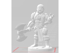 rick morty - meatface goldenfold fighter barbarian d&d dnd miniature dungeons dragons fantasy miniatures rickandmorty tabletop 3d print model - Mito3D