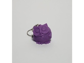 smiling owl keychain 3d print model - Mito3D