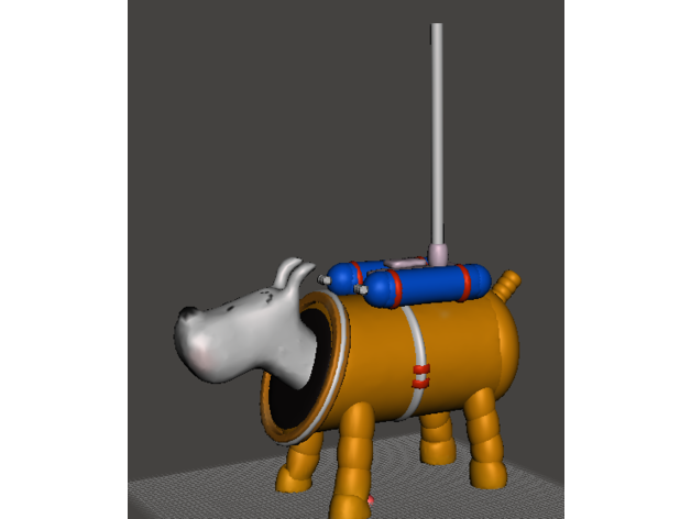 tintin milou combinaison spatiale scaphandre 3D print model - Mito3D