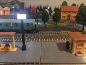 tt scale train platform lamp model 3d print model - Mito3D