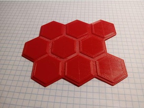 9 x campo di battaglia esagonale diametro 2,4 mm 3d print model - Mito3D