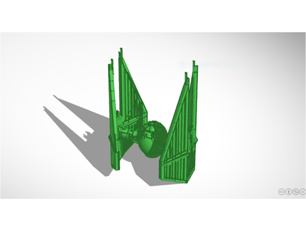 tie interceptor twin ion engine intercepter 3D print model - Mito3D