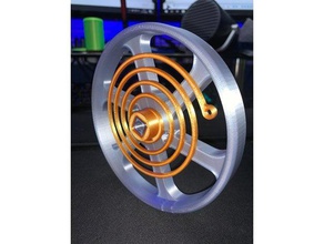 barrido 6 habló de la rueda balance larkysprints escape del reloj escritorio juguete mecánico 3d print model - Mito3D