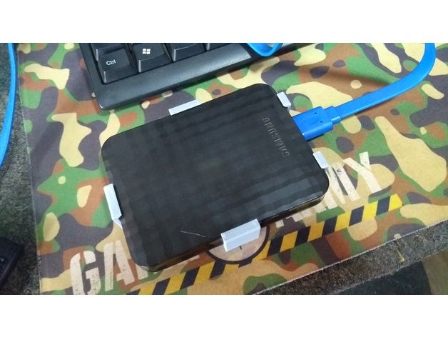 samsung m3 sabit diski - dın ray tutucu din hdd mount 3D print model - Mito3D