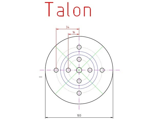 woodturning chuck jaw plan talon 3D print model - Mito3D