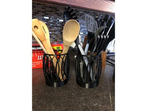 utensil holder bin kitchen utensils 3d print model - Mito3D