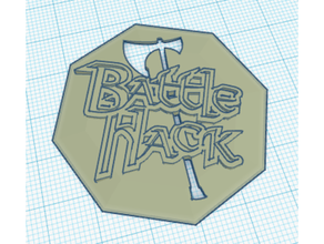 battlehack 2014 - Schlüsselanhänger hackathon keychain 3d print model - Mito3D