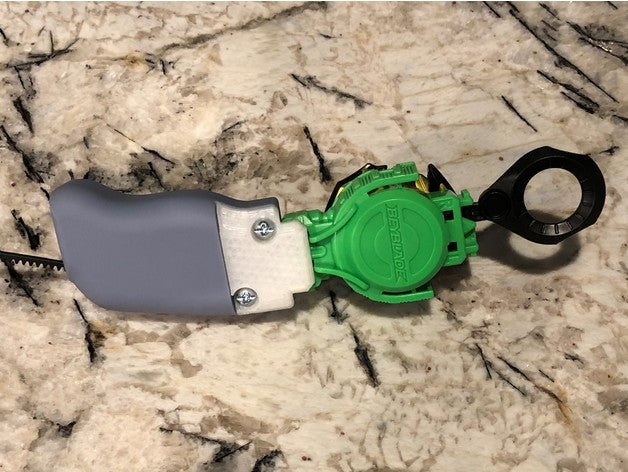ergonomic beyblade burst launcher handle beyblade beyblade burst 3D print model - Mito3D