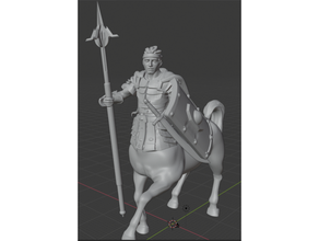 centaur legionnaire spear shield dungeons dragons 3d print model - Mito3D