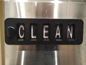 deslizamiento palabra lavavajillas signo escalonado capas de letras limpio sucio cocina soporte magnético 3d print model - Mito3D