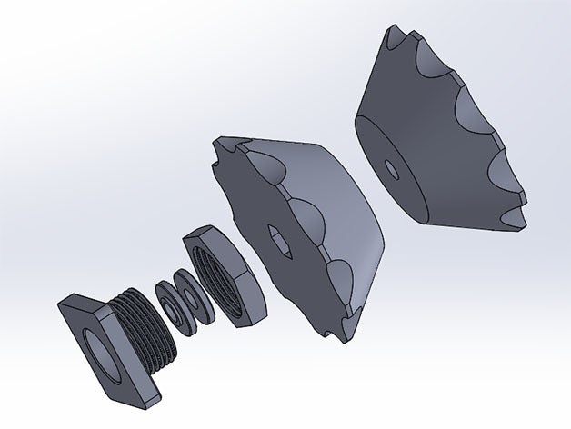 filamento alloggiamento cuscinetto a sfere 608 geeetech a10 3D print model - Mito3D