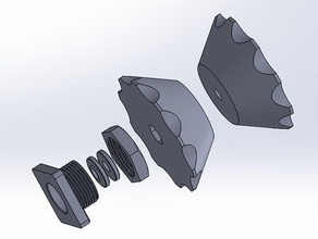 filamento de soporte bobina 608 cojinete bolas geeetech a10 rodamiento 3d print model - Mito3D