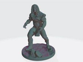 human skinchanger barbarian dnd miniature pathfinder mini skinchangers 3d print model - Mito3D