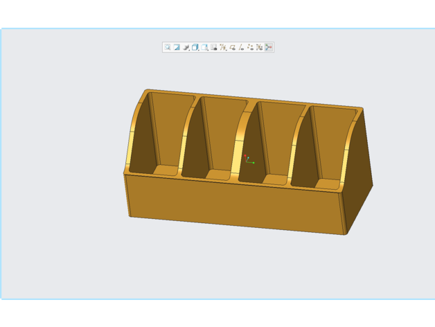 container mit 4 Steckplätzen 3D print model - Mito3D