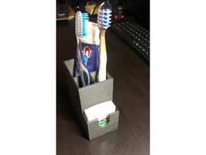 toothbrush more holder 3d print model - Mito3D