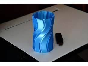vase 83 container pencil holder spiral 3d print model - Mito3D