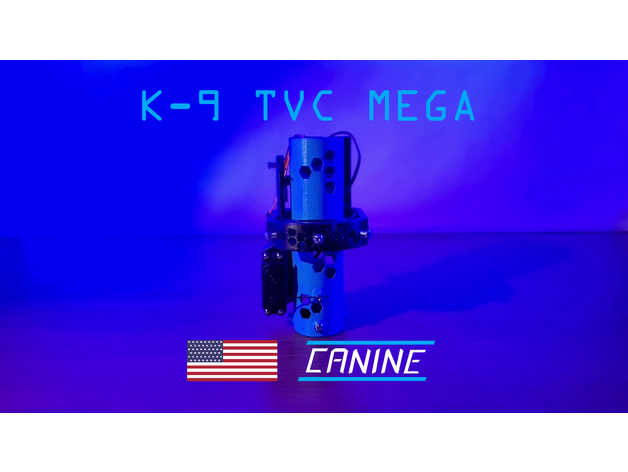 k-9 tvc gimbal mega beta model roket servo monte edin 3D print model - Mito3D