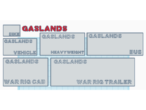 gaslands - bases all vehicle sizes hotwheels skirmish wargame 3d print model - Mito3D