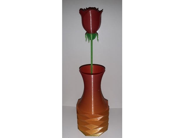 vaze rose Blume Blumen-vase 3D print model - Mito3D