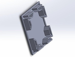 tapa de extremo la extrusión aluminio 40 x mm geeetech a10 3d print model - Mito3D