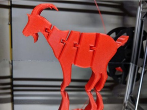 flexi-Ziege artikuliert Tiere flexi Ziege 3d print model - Mito3D