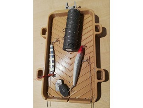 sup kayak fishing tackle accessories storage table bait baits needle pliers hooks shelf 3d print model - Mito3D