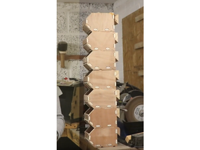 stackable storage bins cnc plywood 3d print model - Mito3D