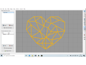 cœur de charme le géométriques joyau bijoux collier 3d print model - Mito3D