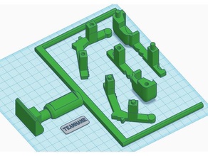 paper football end zone endzone field goal games post kick tabletop 3d print model - Mito3D