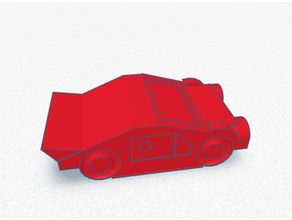 race car play token quick small 3d print model - Mito3D
