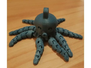 octopus remix keychain 70 scale cute 3d print model - Mito3D