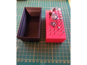 fr serbox bohrer-box f r zb dremel proxxon ser mit deckel bohrer box fr&auml Feld schleifer tool 3d print model - Mito3D