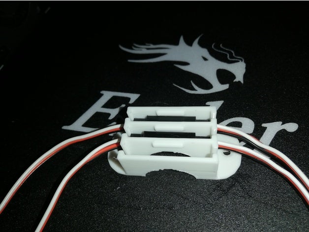 rc plane servo wire multi connector support 3D print model - Mito3D