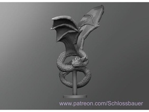 serpente volante dnd dungeons dragons da tavolo 3d print model - Mito3D