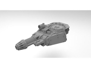 interstellar army tank turret add-on - plasma discharger 28mm miniature scifi wargaming 3d print model - Mito3D