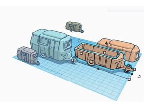 eriba puck vintage caravan o escala ho la caravana caravaning modelo a trailor vehículos viontage 3d print model - Mito3D