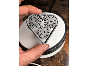 gearheart kesikler dişli vites kalp ploique valentine Sevgililer Günü hediyeleri 3d print model - Mito3D