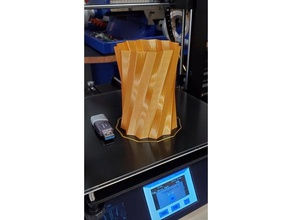 cup twist facets vase pen holder twisted 3d print model - Mito3D