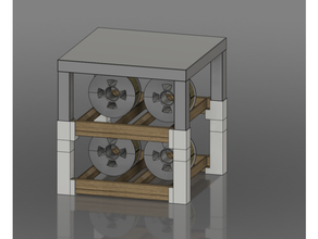 ikea falta de spool rack titular filamento armazenamento hack a carretel spoolholder 3d print model - Mito3D