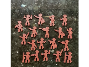 disco meeples boardgame flatminis meepleverse rpg 3d print model - Mito3D