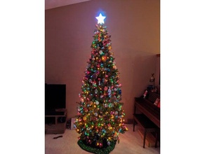 iluminada árvore de natal topper - dotstar apa102 arduino decorações esp32 diodo emissor luz 3d print model - Mito3D