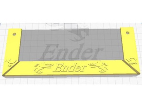 ender 3 pro cama manejar w logotipo de la a nivel las flechas nivelación en licuadora blender3d blender 3d creality ender3 manija 3d print model - Mito3D