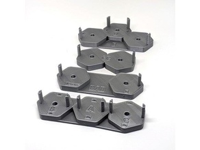 magnet insertion & drill guide tools axolote hex walls drilling gloomhaven 3d print model - Mito3D