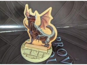proving grounds dragonling base 50mm 3d print model - Mito3D