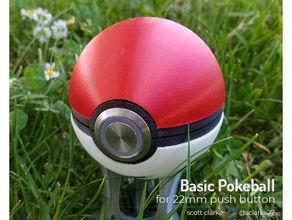 básica pokeball pokemon 3d print model - Mito3D