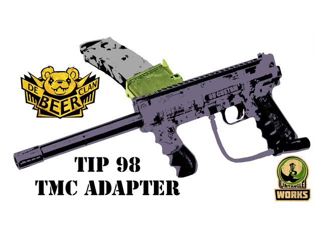 tippmann tmc tip 98 magazine adapter magfed paintball 3D print model - Mito3D