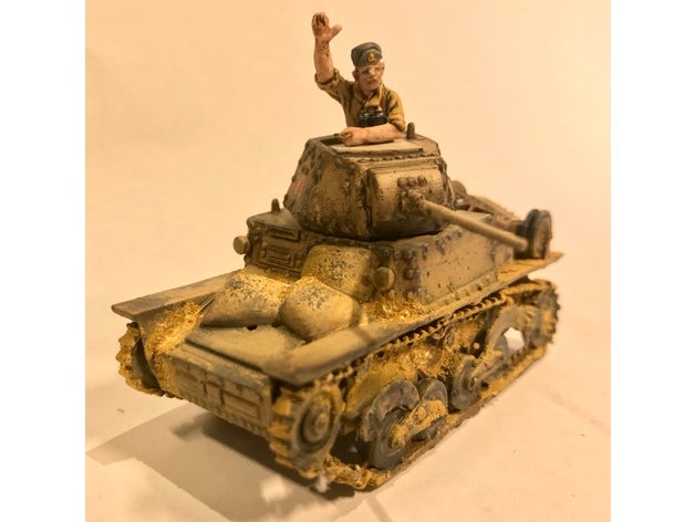 l6 40 bolt action Italienisch tank ww2 3D print model - Mito3D