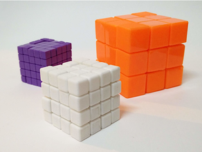 puzzle cube randomly generated python 3d customizable generative github kids openscad open source parametric procedural random toy 3d print model - Mito3D